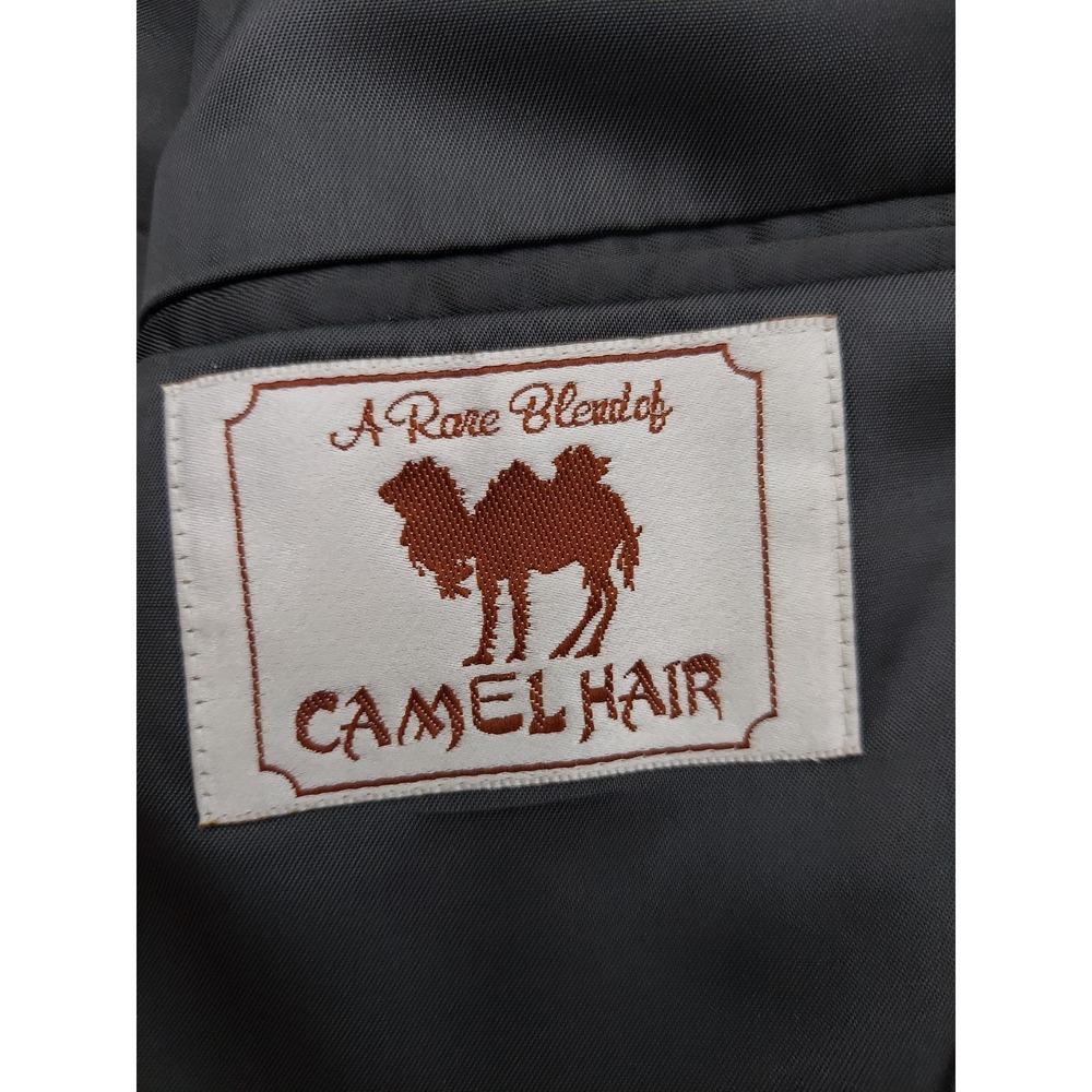 DiBenedetto Camel Hair Blazer Mens 40 Regular Gray Glen Plaid Sportcoat - Picture 5 of 16